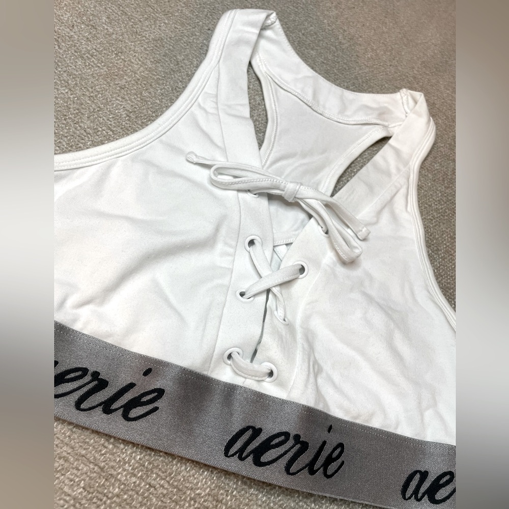 Aerie Lace Up Racerback Bralette - Picture 2 of 3
